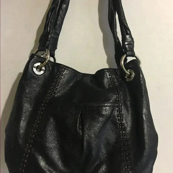 B. Makowsky Black leather hobo leather - Picture 5 of 8